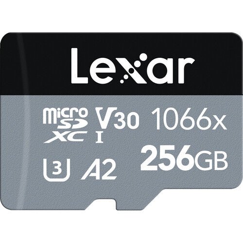 Lexar Professional 1066x UHS - I Micro SDXC Silver Series Memory Card with Adapter 256GB / LSD1066256G - BNNNG - Proflash