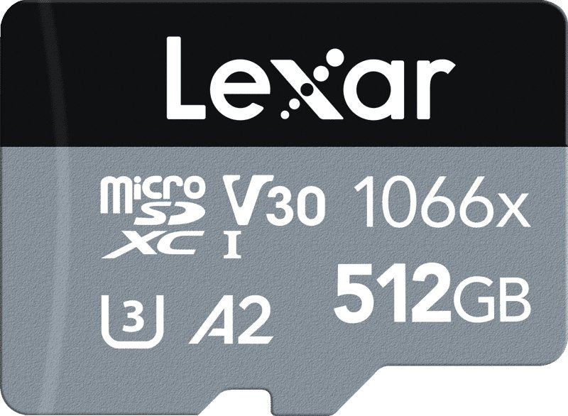 Lexar Professional 1066x UHS - I Micro SDXC Silver Series Memory Card with Adapter 512GB / LSD1066512G - BNNNG - Proflash