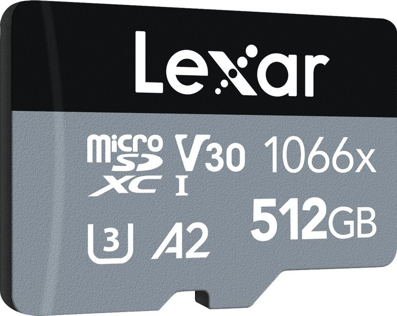 Lexar Professional 1066x UHS - I Micro SDXC Silver Series Memory Card with Adapter 512GB / LSD1066512G - BNNNG - Proflash