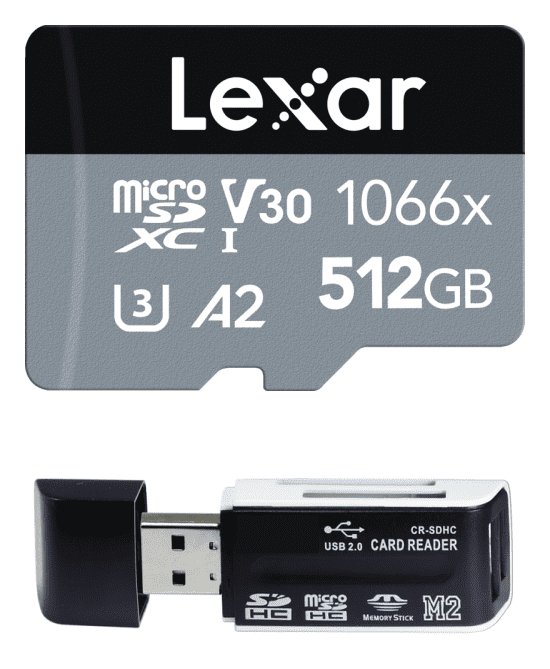 Lexar Professional 1066x UHS - I Micro SDXC Silver Series Memory Card with Adapter 512GB / LSD1066512G - BNNNG - Proflash