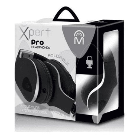 M Xpert DJ Headphones with Mic - Black/Silver (61858) - Proflash