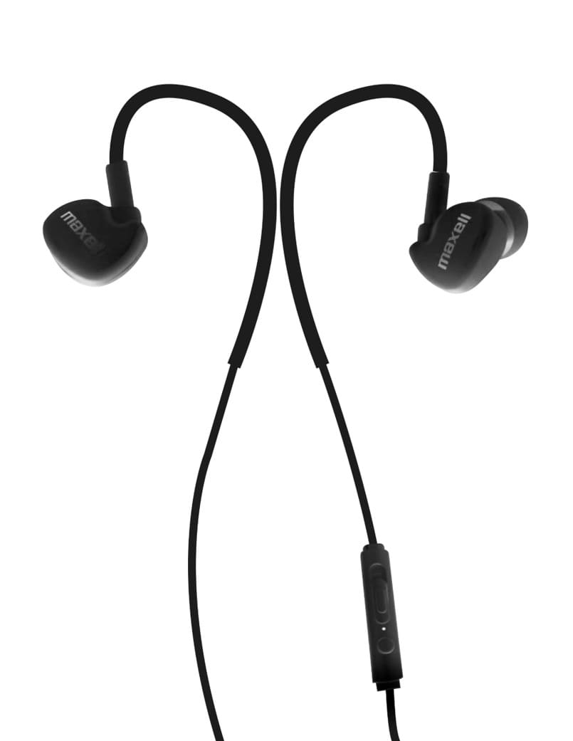 Maxell 192005 Fitness Earhook Headphones With Micro - Proflash