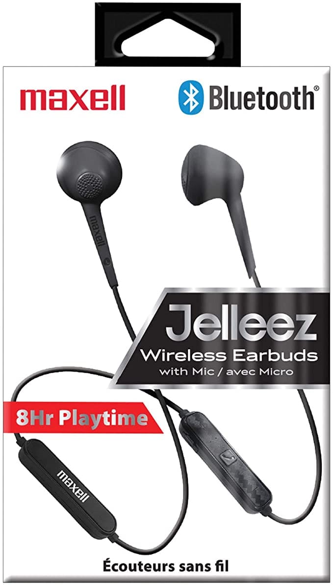 Maxell 198018 Jelleez Wireless Bluetooth Earbuds - Black - Proflash