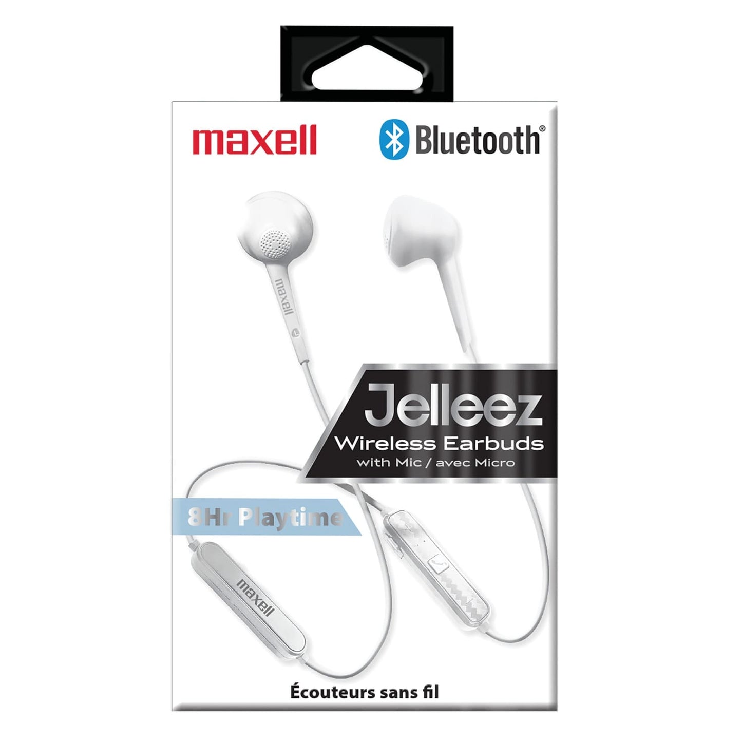 Maxell 198019 Jelleez Wireless Bluetooth Earbuds - White - Proflash