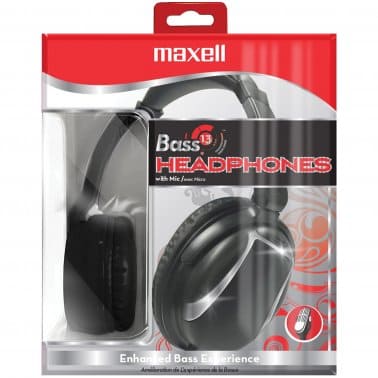 Maxell 199840 Heavy Bass Headphones Whit Mic - Black - Proflash