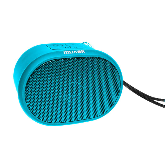 Maxell 490903 Mini Wireless Speaker with Heavy Bass, Bluetooth 5.0, and Micro - SD Slot – Blue - Proflash