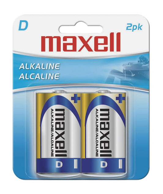 Maxell 723020&nbsp; Alkaline Batteries D, &nbsp;Pack of 2. - Proflash