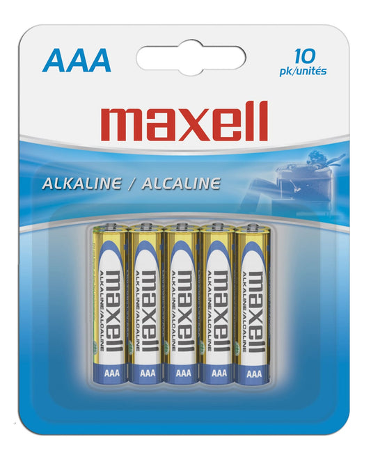 Maxell 723810 Alkaline Batteries AAA, Pack of 10 - Proflash