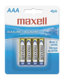 Maxell 723865 Alkaline Batteries AAA, Pack of 4 - Proflash