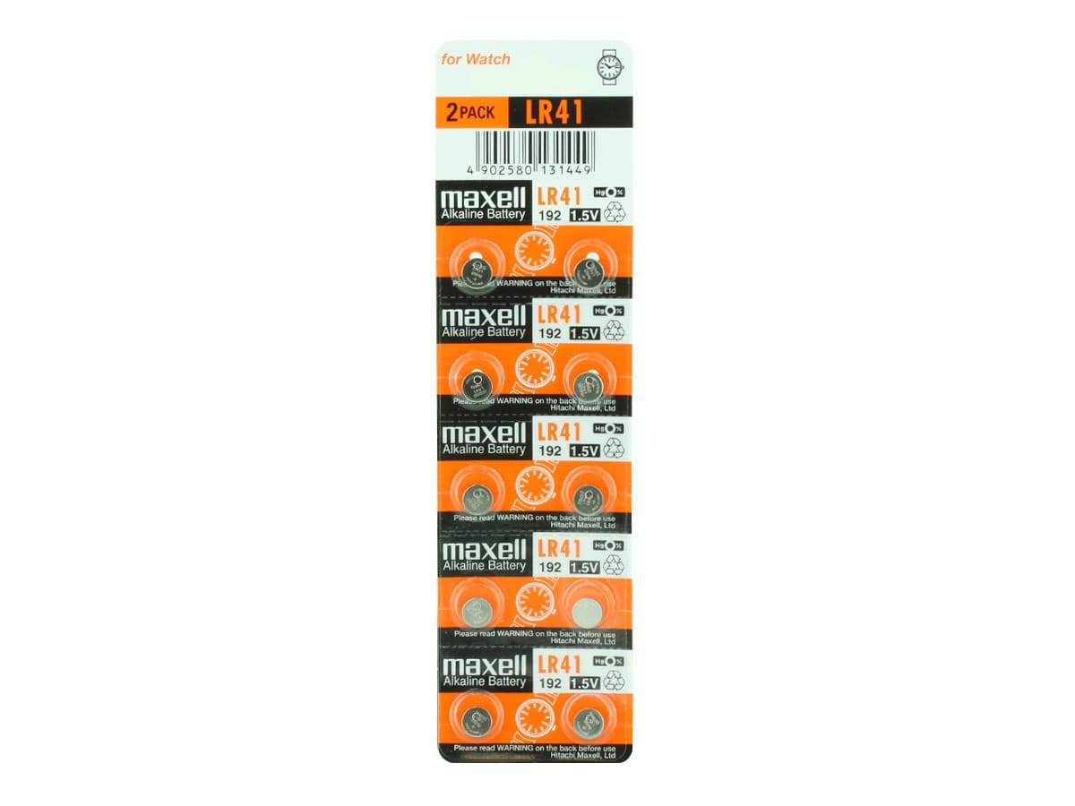 Maxell Battery&nbsp; LR41 Alkaline 10PCS ( Pack of 10 Batteries ) - Proflash