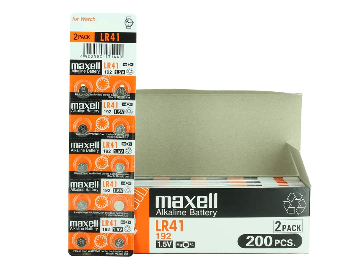 Maxell Battery&nbsp; LR41 Alkaline 10PCS ( Pack of 10 Batteries ) - Proflash