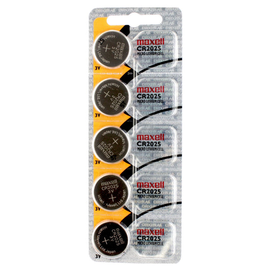 Maxell CR2025 Piles au Lithium 3V ( 5 Piles Bouton par Cartes ) - Proflash