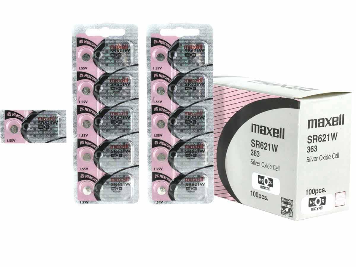 Maxell Watch Battery SR621W 363 5PCS Tearstrip ( Pack of 5 Batteries ) 743452 - Proflash