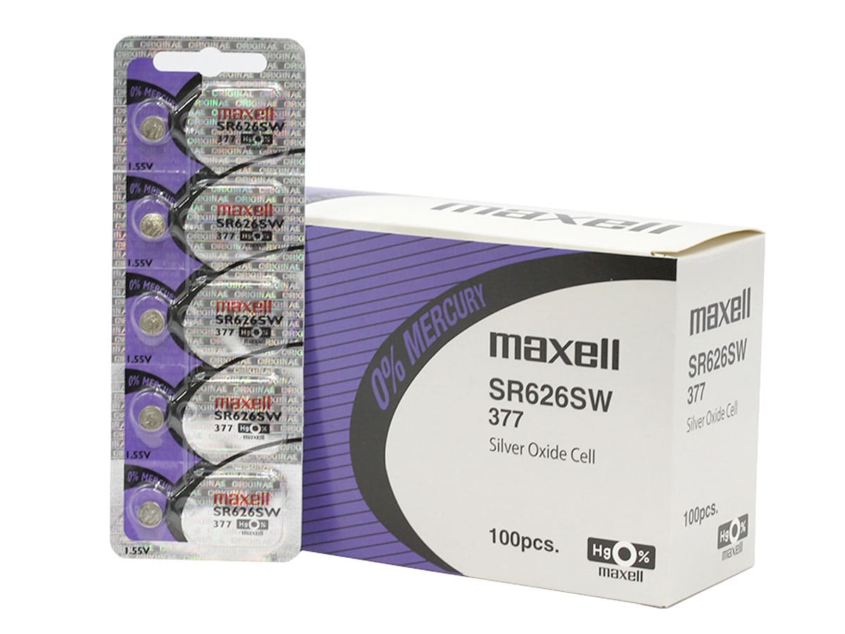 Maxell Watch Battery SR626W 376 5PCS Tearstrip ( Pack of 5 Batteries ) 743051 - Proflash