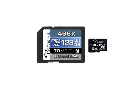 Memory Card Micro - SDXC 128GB Class 10 UHS - I With Adapter - Proflash