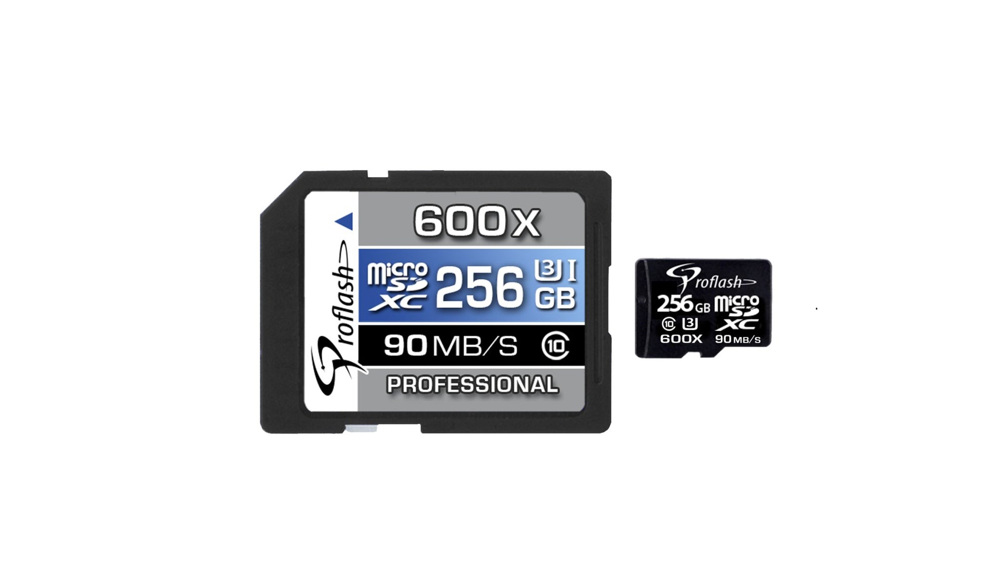 Memory Card Micro - SDXC 256GB Class 10 UHS - I U3 4K With Adapter - Proflash