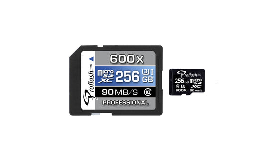 Memory Card Micro - SDXC 256GB Class 10 UHS - I U3 4K With Adapter - Proflash