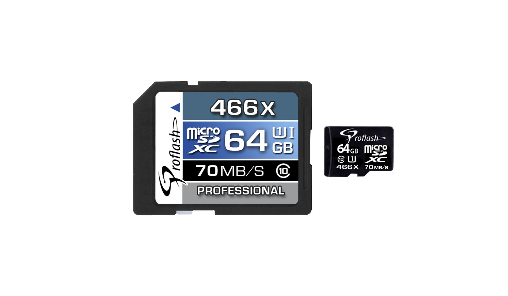 Memory Card Micro - SDXC 64GB Class 10 UHS - I With Adapter - Proflash