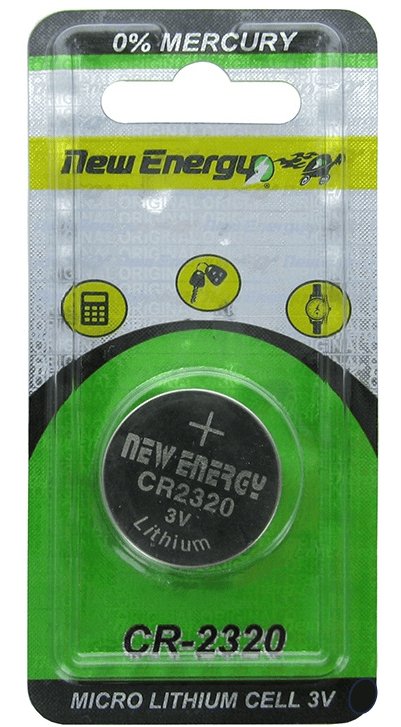 New Energy CR 2320 3V Lithium Batteries (1 Button Cells per Card) - Proflash