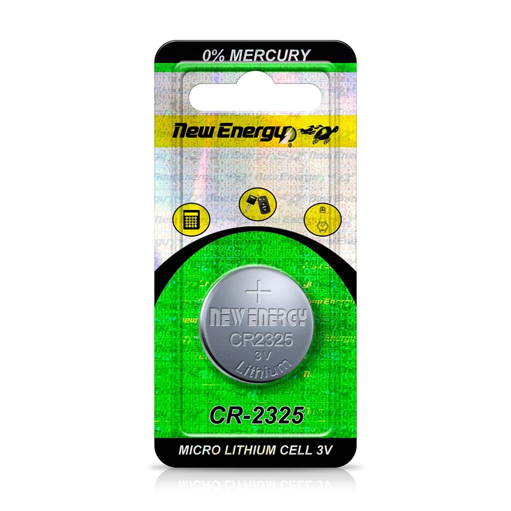 New Energy CR 2325 3V Lithium Batteries (1 Button Cells per Card) - Proflash