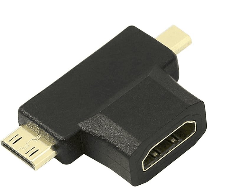 Onten HD708 Adaptateur Mini HDMI Mâle + Micro HDMI Mâle vers HDMI Femelle - Proflash