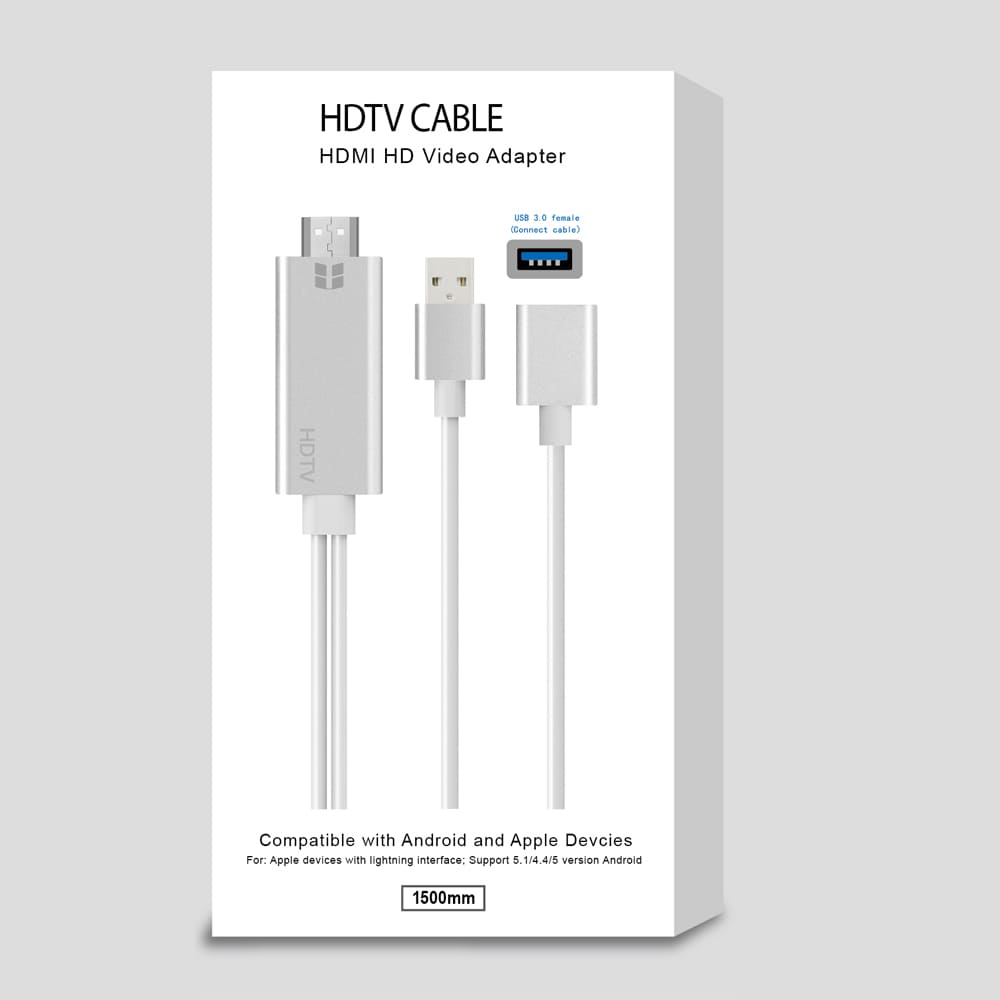 OT - 7562 Onten USB 3.0 HDMI HDTV Cable Adapter 1.2m For IOS and Android - Proflash