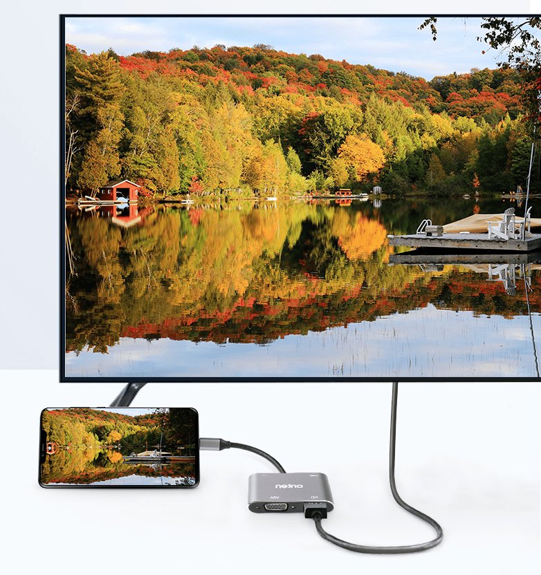 OT - 95112 Onten Hub Adapter Converter 5 in 1 Portable Type C to HDMI+VGA+USB3.0+PD - Proflash