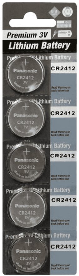 Panasonic CR 2412 3V Lithium Batteries (1 Button Cells per Card) 773032 - P - Proflash