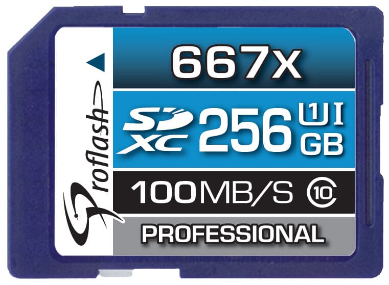 Proflash Memory Card SDXC 256GB Class 10 USH - I U1100 MB/s 7830 - Proflash