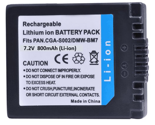 Proflash - Power 2000 Panasonic CGA - S002A Compatible Lithium - Ion Battery Pack (7.2V 800 mAh). 12270 - Proflash