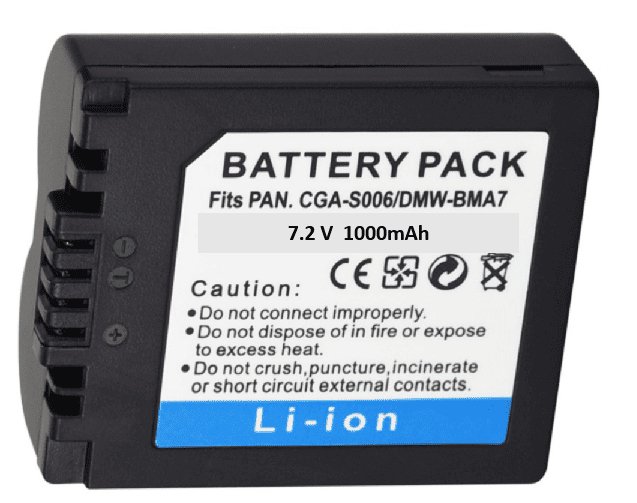 Proflash - Power 2000 Panasonic CGA - S006 Compatible Lithium - Ion Battery Pack (7.2V 1000 mAh). 12280 - Proflash