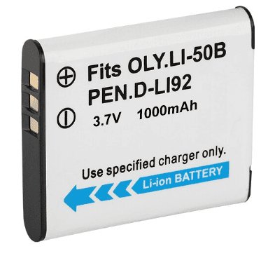 Proflash - Power 2000 Pentax D - Li92 Compatible Lithium - Ion Battery Pack (3.7V 1000 mAh). 12312 - Proflash