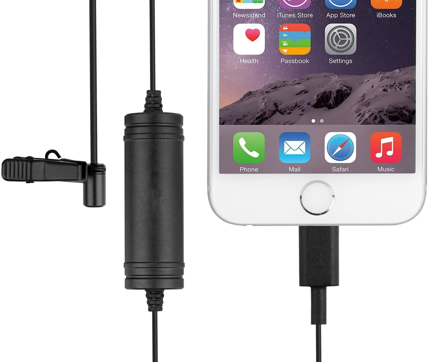 PXM - LT Lavalier Omnidirectional Microphone with Lightening Connector for Apple Devices - Proflash