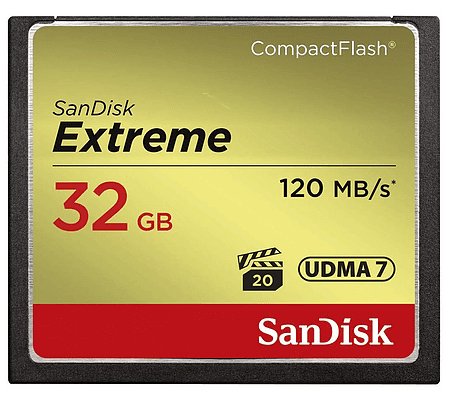 SanDisk 32 GB Extreme CompactFlash Memory Card 120MB/s UDMA - 7 / - Proflash