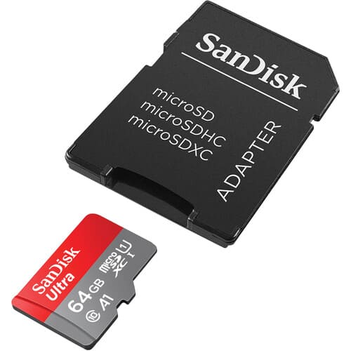 SanDisk Ultra Micro SDXC Card with SD Adapter, 64GB, A1, Class 10, Read: 140MB/s, / 619659200862 - Proflash