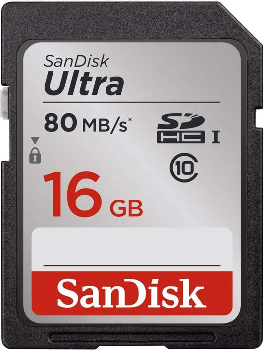 SanDisk Ultra SDHC Card 16GB, U1, Class 10, Read: 80MB/s, SDSDUNS - 016G - GN3IN - Proflash