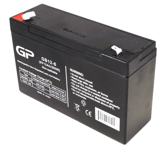 Sealed Lead Acid Rechargeable Battery 6V - 12Ah AD - 900781 - Proflash