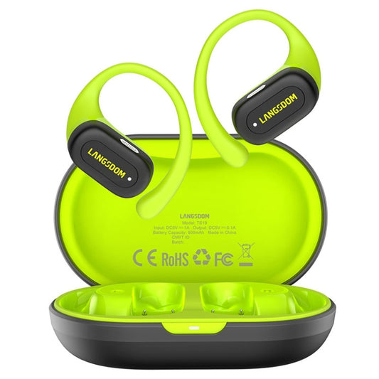 Langsdom TS19 Ear-mounted ENC Wireless Bluetooth ( black & Green )